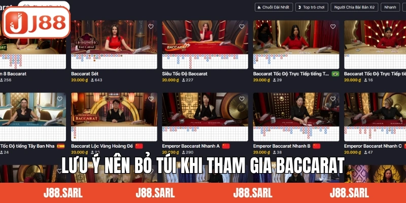 Baccarat - Siêu Phẩm Game Bài Hot Dẫn Đầu Tại J88 4 Lưu ý nên bỏ túi khi tham gia Baccarat