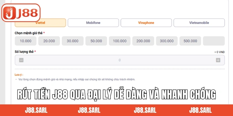 Rút tiền J88 qua đại lý dễ dàng và nhanh chóng