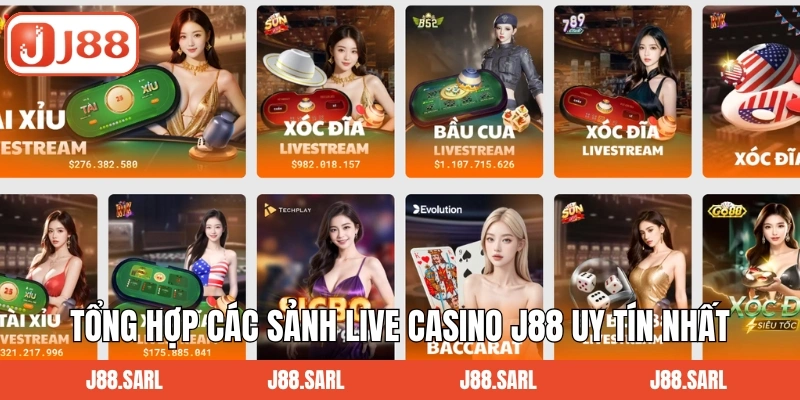 Tổng hợp các sảnh live casino J88 uy tín nhất hiện nay